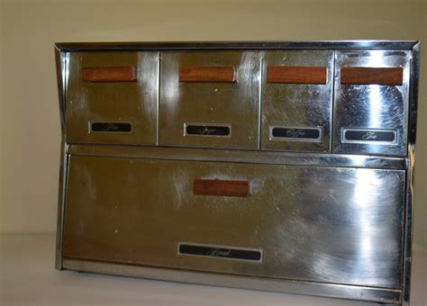 pomerantz stainless steel bread box|Vintage Pomerantz 1950.